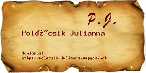 Polácsik Julianna névjegykártya